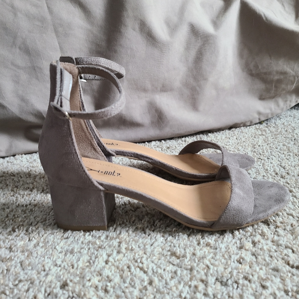 Grey Suede Heels